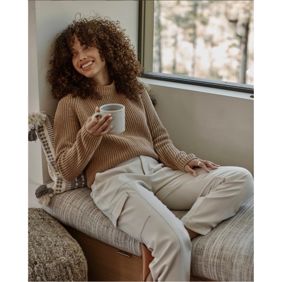 Quince 100% Organic Cotton Fisherman Crew Sweater - Picture 3 of 7